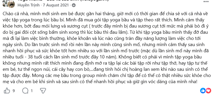 Chia sẻ của chị Huyền Trịnh - sinh mổ lần 2 ở tuổi 38, hồi phục tốt