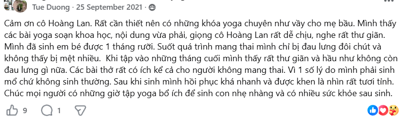 Chia sẻ của chị Tue Duong - thai kỳ không đau lưng